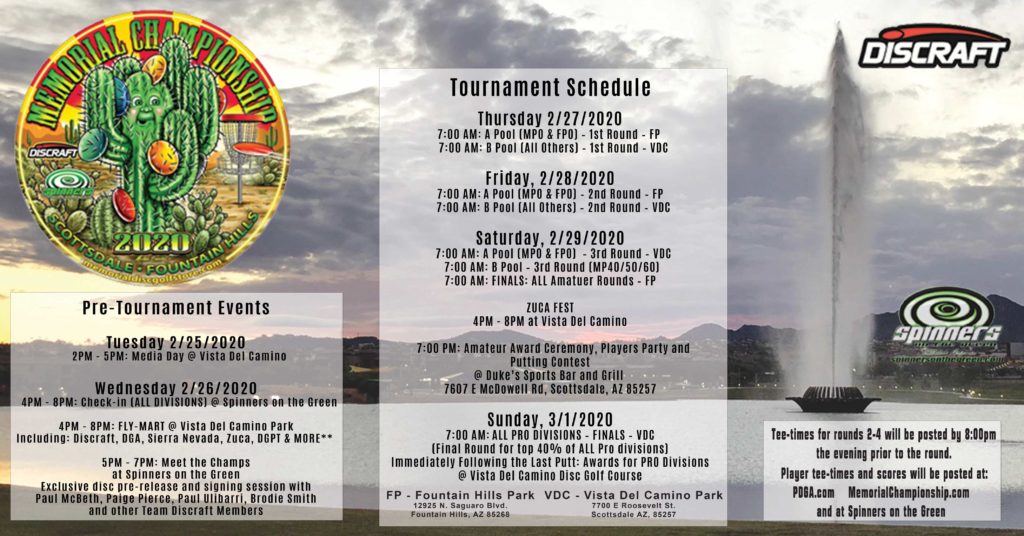 Event Schedule - Memorial Championship Event Schedule - Memorial Championship